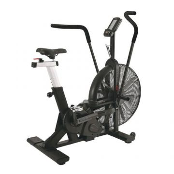 Bicicleta Fitness Exercitii TOORX BRX AIR CROSS PRO, Greutate maxima suportata 150 Kg, Uz profesional, uz casnic, Sistem de franare: bazat pe rezistenta la aer cu 7 lame radiale