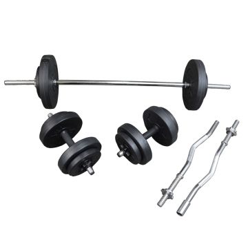 Set greutati gantere si haltera 36 kg, TheWay Fitness