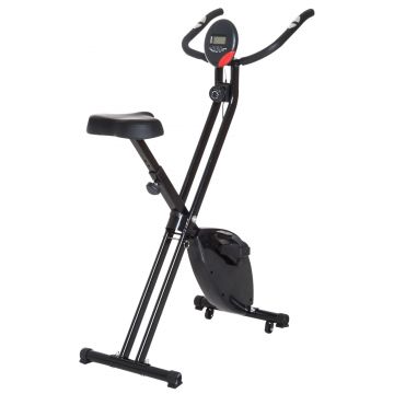 Bicicleta de exercitii pliabila HOMCOM cu afisaj si 8 nivele de rezistenta