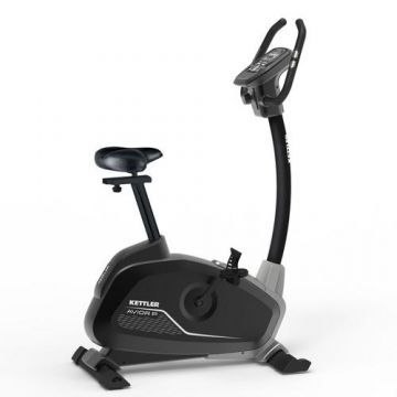 Bicicleta fitness exercitii KETTLER AVIOR P BLACK, Volanta 9 Kg, Greutate utilizator 130 Kg, Ghidon reglabil, Roti transport