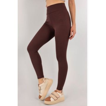 Colanti fitness Slim Vibes, aspect tetra si banda lata in talie cu efect modelator, Maro Colanti fitness Slim Vibes, aspect tetra si banda lata in talie cu efect modelator, Maro