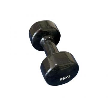Gantera vinyl DHS Fitness DYPV039KG, 9kg (Negru)
