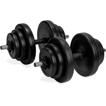 Gantere VirtuFit Ajustabile Cast Iron - Vinyl - 2 x 14 kg (28 kg)