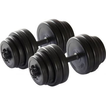 Gantere VirtuFit Ajustabile Cast Iron - Vinyl - 2 x 15 kg