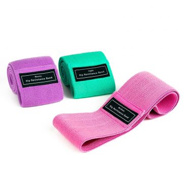 Set 3 benzi de rezistenta elastice, din material textil, cu 3 nivele de intensitate, pentru modelarea fesierilor si picioarelor