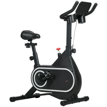 SPORTNOW Bicicleta pentru exercitii fizice, Bicicleta magnetica pentru ciclism in interior, ecran LCD, suport sticle/tableta