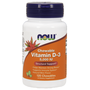 Now Vitamin D3 5000 IU 120 chewables