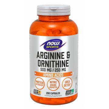 Now Arginine Ornithine 250 vcaps