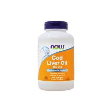 Now Cod Liver Oil 650 mg 250 softgel