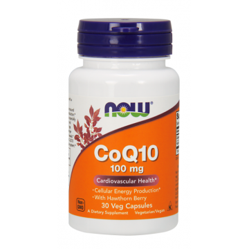 Now CoQ10 with Hawthorn Berry 100 mg 30 vcaps