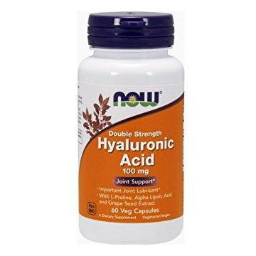 Now Hyaluronic Acid 100 mg Double Strength 60 vcaps