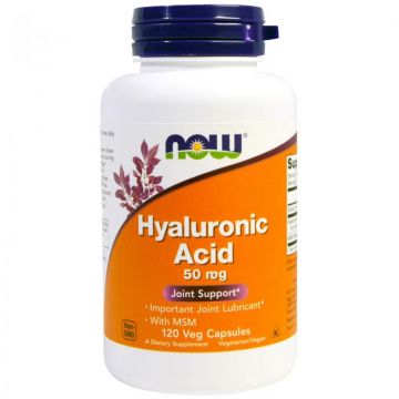 Now Hyaluronic Acid with MSM 50 mg 120 vcaps