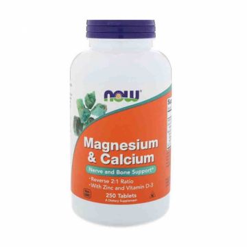 Now Magnesium Calcium with Zinc and Vit D3 250 tab