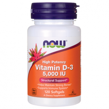 Now Vit D3 5000IU 120 softgels