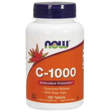 Now Vitamin C-1000 with Rose Hips Sustained Release 100 tabs