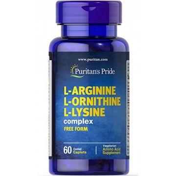 Puritan s Pride L-Arginine L-Ornithine L-Lysine complex 60 caplets