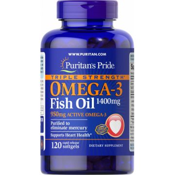 Puritan s Pride Omega 3 Fish Oil 1360 mg 120 softgels