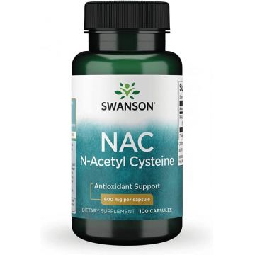 Swanson NAC N-Acetyl Cysteine 600mg 100 caps