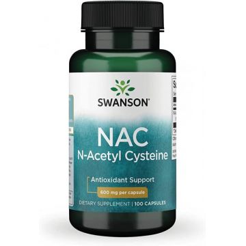 Swanson NAC N-Acetyl Cysteine 600 mg 100 caps