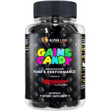 Alpha Lion GAINS CANDY Pump Performance Nitrosigine 63 caps