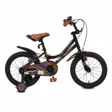 Bicicleta Copii Byox Little Princess - 16 Inch, Negru