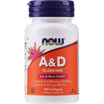 Now Vitamin A D 10000 400 IU 100 softgels