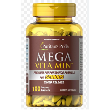 Puritan s Pride Mega Vita Min for Seniors 100 caplets