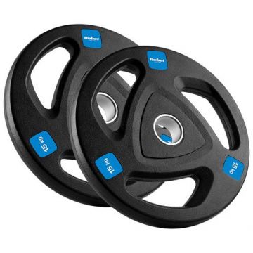 Set 2 discuri greutate fonta cauciucata  REBEL ACTIVE RBA-2111, 2 x 15 Kg
