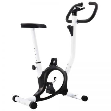 Bicicletă fitness cu centură de rezistență, negru Bicicletă fitness cu centură de rezistență, negru