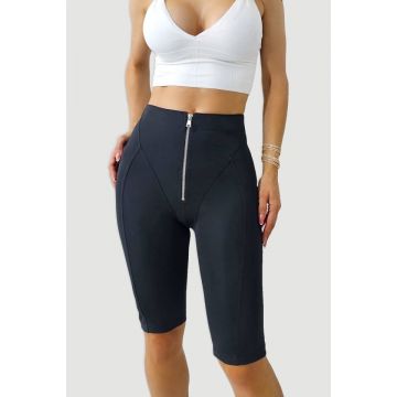Colanti scurti Tenesy, cu nervuri si croiala modelatoare, Negru