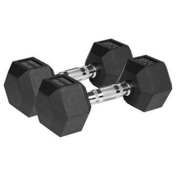 Gantere REBEL ACTIV RBA-2325-09, Fonta cauciucata, 2 x 9kg Gantere REBEL ACTIV RBA-2325-09, Fonta cauciucata, 2 x 9kg