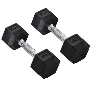 HOMCOM Haltere Hex 4kg Antiderapant | Aosom Romania