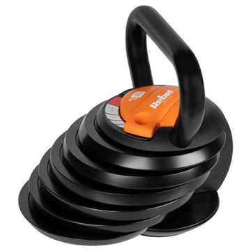 Kettlebell ajustabil  Rebel Active RBA-2324-18, 3.5 - 18 kg, 6 talere