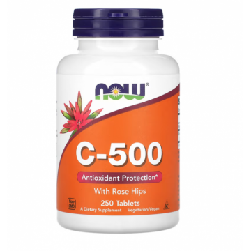 Now Vitamin C-500 with Rose Hips 250 tabs