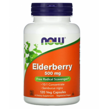 Now Elderberry 500 mg 120 vcaps