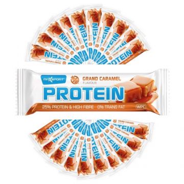 Pachet baton proteic cu caramel, 20 bucati, MaxSport