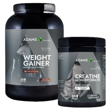 Pachet Weight Gainer (ciocolata), 1500g + Creatina