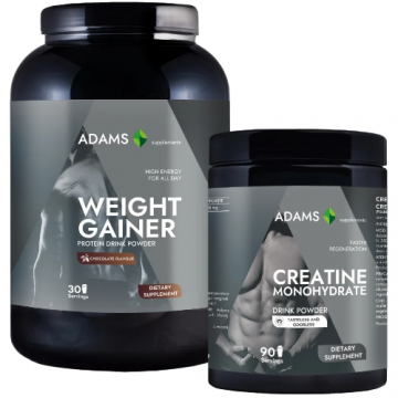 Pachet Proteina pentru cresterea masei musculare (ciocolata),1.5kg + Creatina