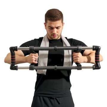 SPORTNOW Extensor pentru Piept cu Rezistență Reglabilă între 10-80kg, 80x22x5 cm, Negru | Aosom Romania