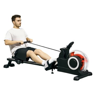 SPORTNOW Ramă de Canotaj cu Apă Pliabilă cu 6 Nivele de Rezistență, 190x50x65 cm, Roșu | Aosom Romania