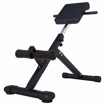 Bancă hiperextensii pliabilă, Alb/Negru Gorilla Sports