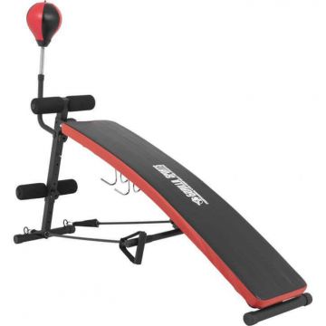Bancă înclinată pentru abdomene, reglabilă cu sac de box integrat Gorilla Sports