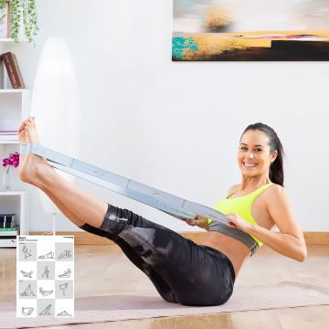 Banda elastica de fitness pentru intindere cu Ghid de exercitii Stort InnovaGoods