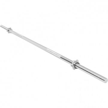 Bară crom/neagră 170 cm cu piulițe de fixare 30/31 mm, Argintiu/Negru Gorilla Sports