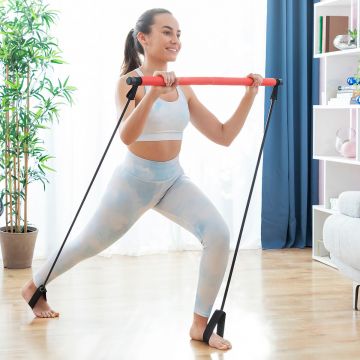 Bara de fitness cu benzi de rezistenta si ghid de exercitii Resibar InnovaGoods