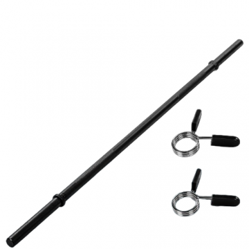 Bara de haltere, negru, inchidere cu arc MOVIT, 120 CM