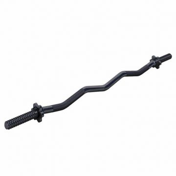 Bară SZ argintiu/neagră de 120 cm cu piulite Gorilla Sports