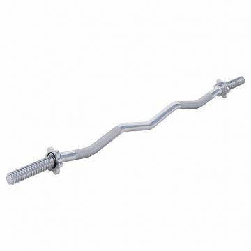 Bară SZ argintiu/neagră de 120 cm cu piulite Gorilla Sports
