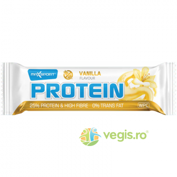 Baton Proteic 25% Proteine in Glazura Alba cu Aroma de Vanilie fara Gluten 60g
