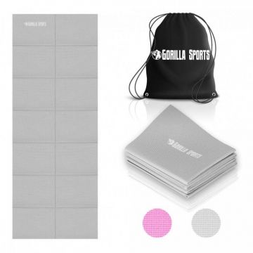 Covoraș de yoga pliabil, inclusiv husă, Diferite Culori Gorilla Sports